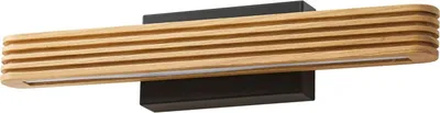 Produktbild von Lucande LED-Wandleuchte Lieske, 40 cm, Holz, schwarz