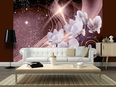 Produktbild von Vlies Fototapete Blumen Magnolien 350x256 cm Tapeten Wandtapete XXL Abstrakt Blitz Diamant b-A-0237-a-c