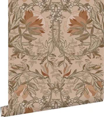 Obrázek produktu pro ESTAhome Tapeta vintage květiny v secesní béžové barvěIstery pink - 139460 - 0,53 x 10,05 m