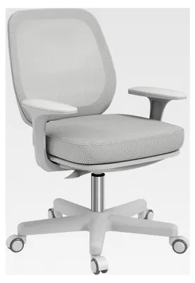 Produktbild von Ergonomischer Bürostuhl mit Drehfunktion, höhenverstellbar, für Home-Office, Polyester, Grau