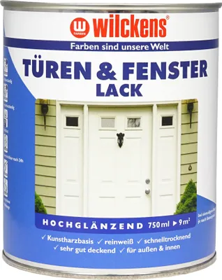 Produktbild von Wilckens Türen- & Fensterlack hochglänzend, 750 ml, Weiß