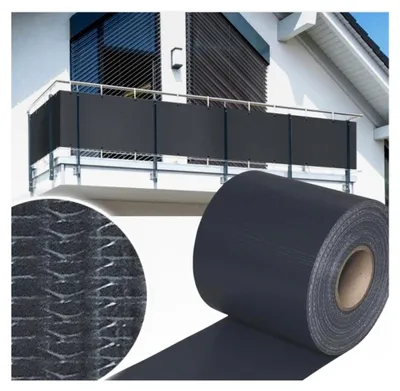 Produktbild von 35m x 19cm PVC Sichtschutzstreifen für Doppelstabmatten, 30 Befestigungsclips, Sichtschutz für Gartenzaun - Anthrazit