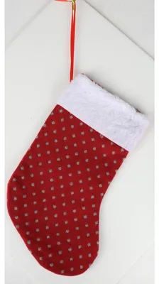 Produktbild von Nikolausstiefel 19x30cm Weihnachtsstrumpf Weihnachtssocke Weihnachtstiefel Deko