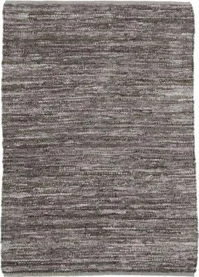 Produktbild von Teppich aus geflochtenem Leder, Farbe: Taupe, Größe: 190x290 cm