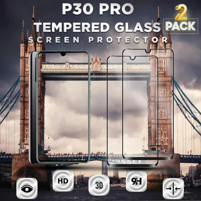 Obrázok produktu pre 2-balenie Huawei P30 Pro Ochranné sklo na displej - Tvrdené sklo 9H - Super kvalita 3D