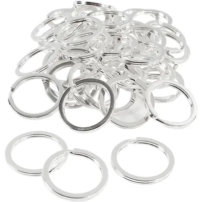 Produktbild von Creativ Company Schlüsselring 28 mm versilbert 50 Stück Schlüsselanhänger