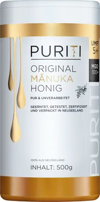 Produktbild von PURITI Manuka Honig MGO 100+ 500g aus Neuseeland