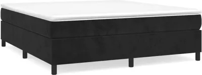 Produktbild von vidaXL Boxspringbett mit Matratze Schwarz 180x200 cm Samt
