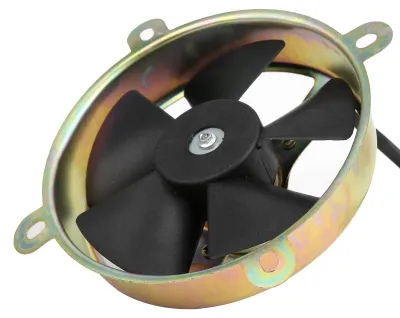 Image de Ventilateur de refroidissement électrique pour radiateur 12 V, 15 cm, réversible, compatible avec les quads, motos tout-terrain et VTT de 150 cm³ et 200 cm³
