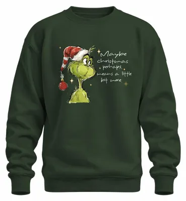 Obrázek produktu pro Mikina Grinch – Nenávidím Vánoce, lahvově zelená, XL