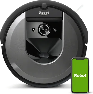 Obrázek produktu pro iRobot Roomba i7, Bezsáčkové, Černá, Kulatý, 0,4 l, Koberec, Tvrdá podlaha, 2 cm