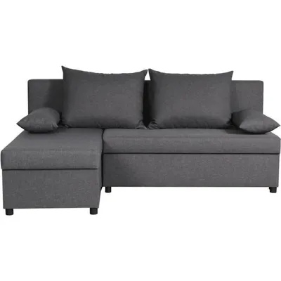 Produktbild von Wende-Ecksofa – grauer Stoff – 192 x 143 x 79 cm