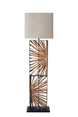 Produktbild von SalesFever Stehleuchte | Gestell Treibholz / Schirm Leinen | B 40 x T 20 x H 165 cm | Natur – Beige