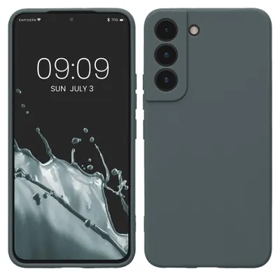 Zdjęcie produktu dla Etui kwmobile do telefonu Samsung Galaxy S22 - miękkie silikonowe etui - obudowa ochronna - kolor: ciemnoszary