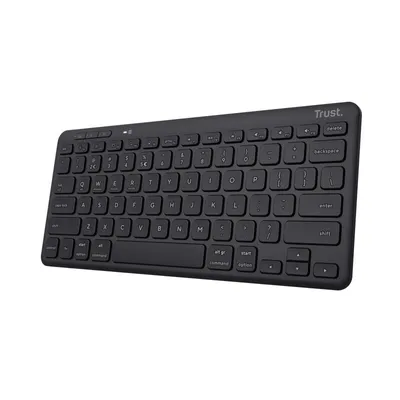 Obrázek produktu pro Trust Lyra, Mini, Bezdrátový, RF bezdrátové + Bluetooth, Nůžkový spínač, QWERTY, Černá