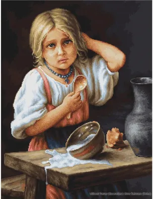 Produktbild von Luca-S Kreuzstich Set "Bauer", Zählmuster, 34x44cm