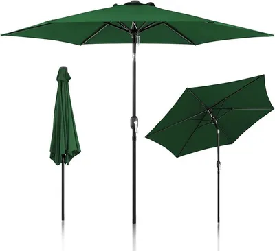 Produktbild von Sonnenschirm ?270/350 cm mit Kurbel| Ampelschirm Gartenschirm Sonnenschutz UV Schutz 50+ | Kurbelschirm Marktschirm wasserdicht für Garten, Terrasse, Balkon, ohne Ständer