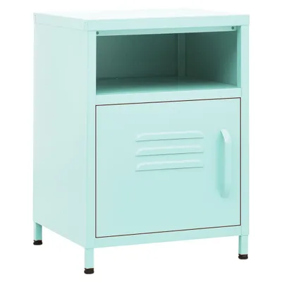 Image de Table de chevet Vert menthe 35x35x51 cm Acier