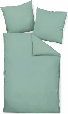 Produktbild von Janine Design Mako-Soft-Seersucker Bettwäsche-Garnitur PIANO 0125 Farbe salbeigrün Größe 240x220 +2x80x80cm