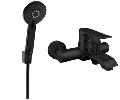 Zdjęcie produktu dla Mexen Pecos R40 bateria wannowa z zestawem prysznicowym, czarna - 7273R40-70