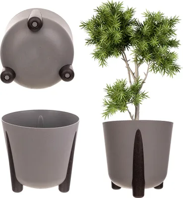 Zdjęcie produktu dla KADAX eko osłonka na doniczkę z wkładem 18 cm szara
