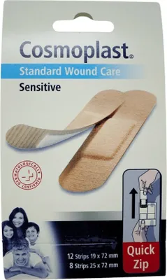 Produktbild von Cosmoplast Quick Zip Strips Sensitive (20 Stk.)