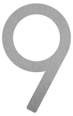 Produktbild von Moderne Hausnummer ''9'' - 152 mm aus Edelstahl