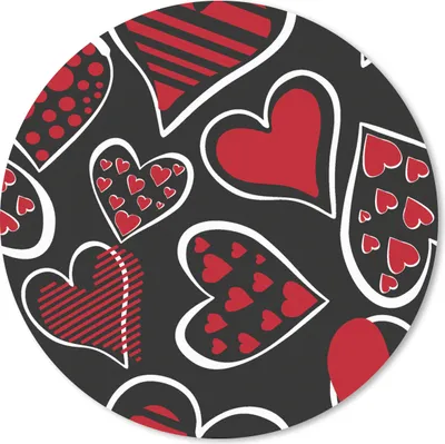 Produktbild von MuchoWow® Mauspad Mousepad Mädchen - Herz - Liebe - Muster - Mädchen - Kinder - Kind 20x20 cm - Mousepads - Maus Mat - Pad - Mausunterlage - Schreibtischmatte