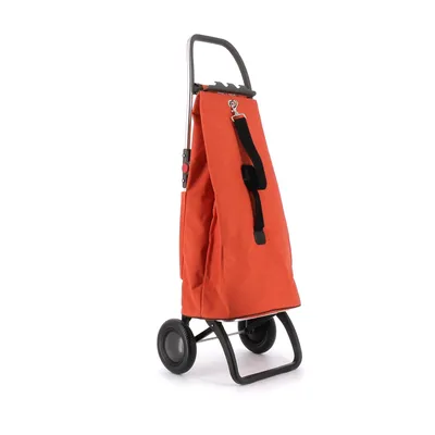 Produktbild von Rolser Einkaufstrolley Eco Sak 2L, mandarina, abnehmbarer Rucksack, faltbares Aluminium-Gestell