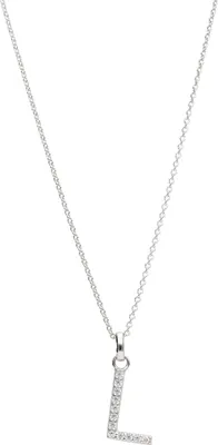 Produktbild von Kette Smart Jewel Buchstabe L mit Zirkonia Steine, Silber 925 Silber 45 cm