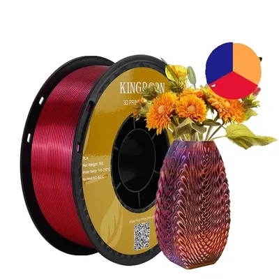 Immagine prodotto di Filamento PLA setoso, tricolore, confezionato sottovuoto, H-1KG