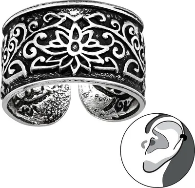 Produktbild von Ear Cuff Ohrklemme Silber 925: Ohrring ohne Loch tragbar Modell 2