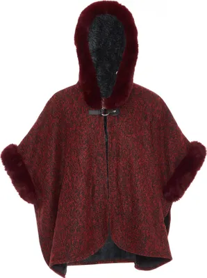 Produktbild von OSHA damen strickponcho - weinrot, M