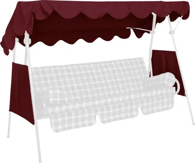 Produktbild von Angerer Sonnendach 200 x 120 cm PE bordeaux Ersatzdach Hollywoodschaukel Dach