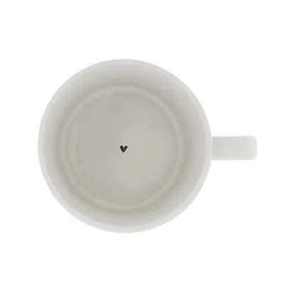 Produktbild von Bastion Collections Tasse LOVELY DAY Streifen Herz Becher weiß schwarz Kaffee BC