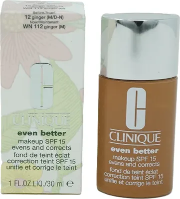 Image de Clinique, Even Better, Paraben-Free, Hydrating, Liquid Foundation, WN 12, Ginger, SPF 15, 30 ml