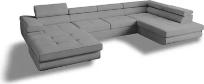 Produktbild von VENUS U sofa mit schlaffunktion 345 cm, mit Bettkasten - eckcouch U-Form - Grau