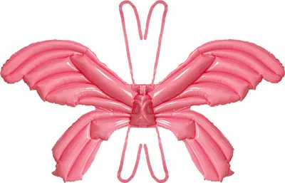 Produktbild von Oblique Unique Folien Luftballon Schmetterling Flügel XXL Ballon zum Umbinden für Kinder Geburtstag Fasching Karneval - rosa