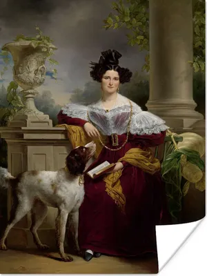 Produktbild von MuchoWow® Poster Porträt von Alida Christina Assink - Gemälde von Jan Adam Kruseman 120x160 cm - Wandbilder