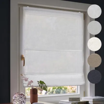 Produktbild von Rollo Raffrollo Ivora Premium Klemmfix 50x130cm Weiß Blickdicht VICTORIA M