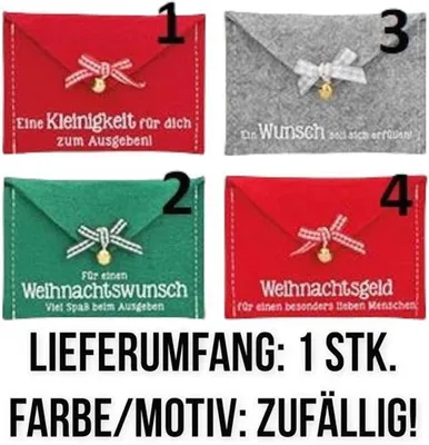 Produktbild von DEPESCHE Weihnachtsgeld Filztäschchen     0