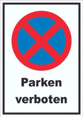 Produktbild von Parken verboten Aufkleber A4 (210x297mm)