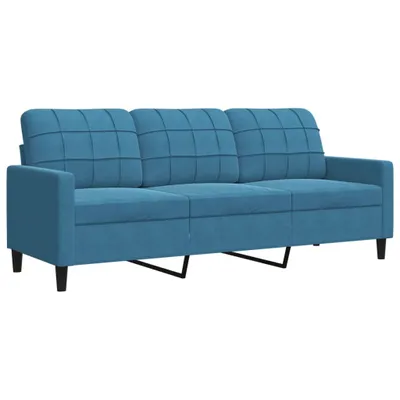 Immagine prodotto di Divano a 3 Posti Blu 180 cm in Velluto
