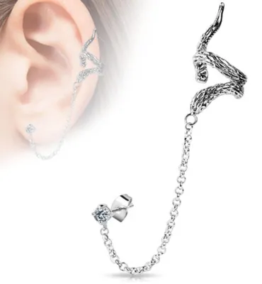 Produktbild von Ear Cuff Ohrstecker / Ohrklemme „Schlange“