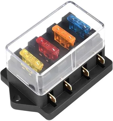 Image de Porte-fusibles pour voiture, quadruple, 12 V/24 V, avec 4 fusibles
