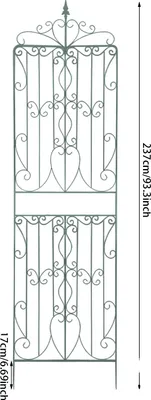 Obrázek produktu pro Zahradní mříž, dekorativní design, robustní železná konstrukce, zelená