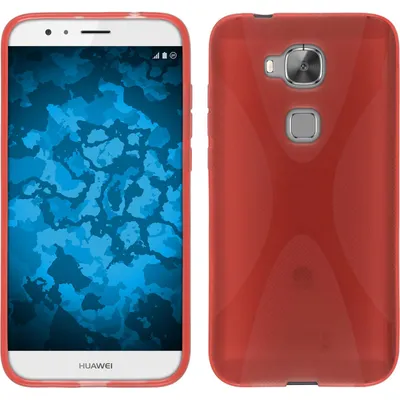Produktbild von PhoneNatic Case kompatibel mit Huawei G8 - rot Silikon Hülle X-Style + 2 Schutzfolien