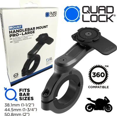 Produktbild von QUAD LOCK Motorrad Pro Lenkerhalterung Handy Smartphone  schwarz Groß