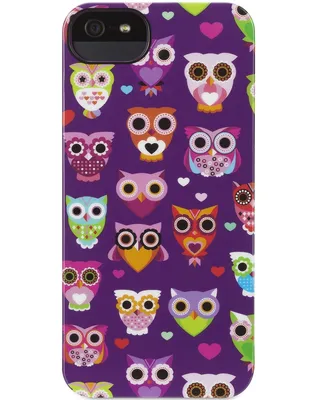 Produktbild von Wise Eyes Owl Lila Schutzhülle für Apple iPod Touch 5 6 7 Generation