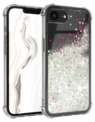 Produktbild von EAZY CASE - Glitzer Hülle kompatibel mit Apple iPhone 16e Glitzer Schutzhülle, Soft Case, Backcover Transparent mit Motiv
